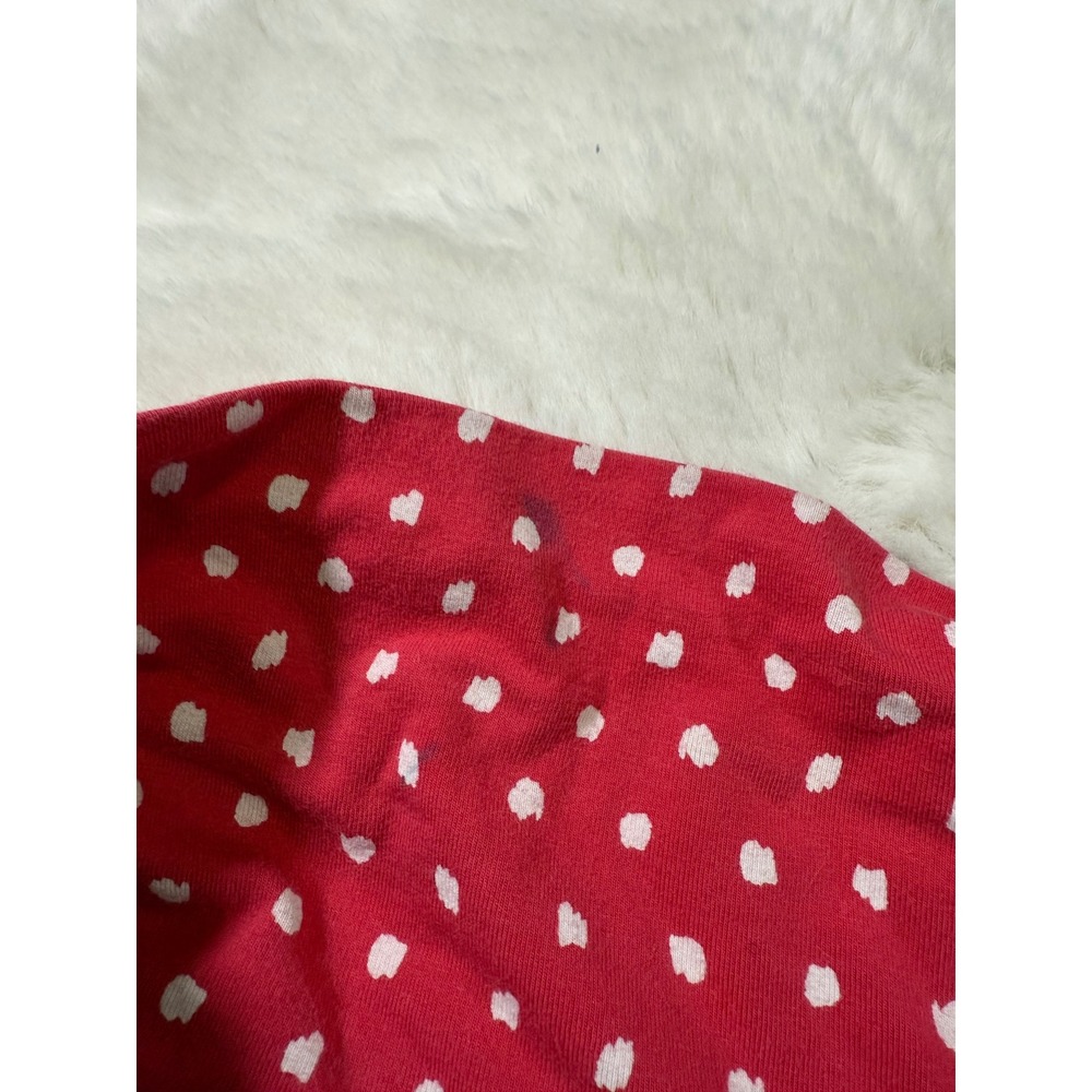 Aerie Slim Gym Short S Black Red Polka Dot Foldover Waist Athleisure Yoga Y2K - Picture 6 of 6